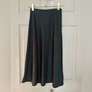 Express Forest Green Midi Skirt XS